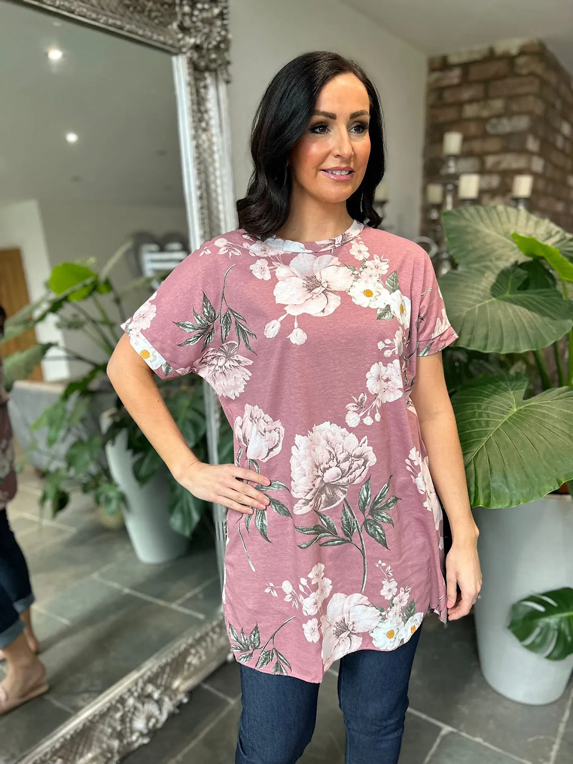 Rose Multi Flower Tunic Theresa