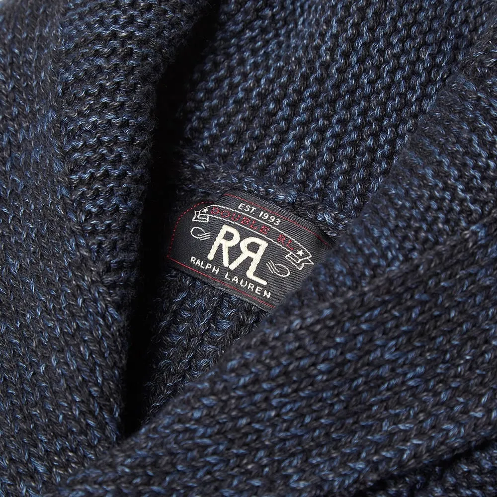 RRL Shawl Collar Heavy Cotton CardiganPlated Indigo