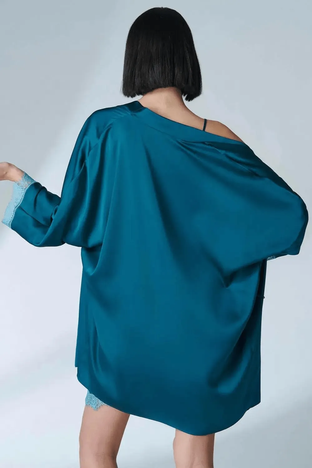 Satin Secrets Kimono, Size L (UK 12-14)