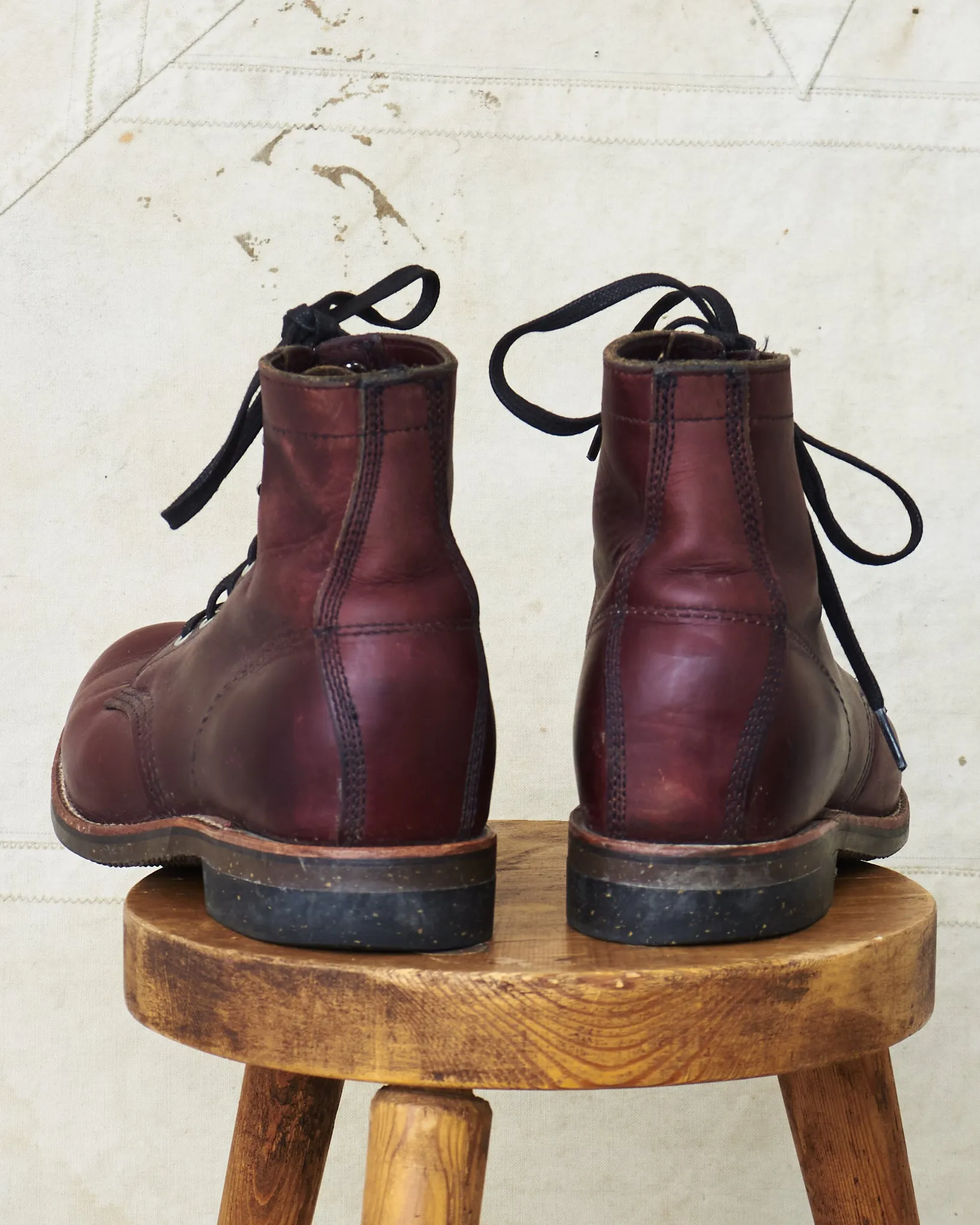 Second Hand Chippewa Service Boots 1939 Burgundy Chromexcel US 8