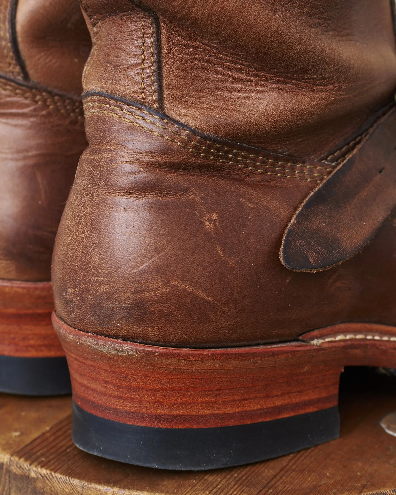 Second Hand John Lofgren Engineer Boots Natural Size US 7 1/2