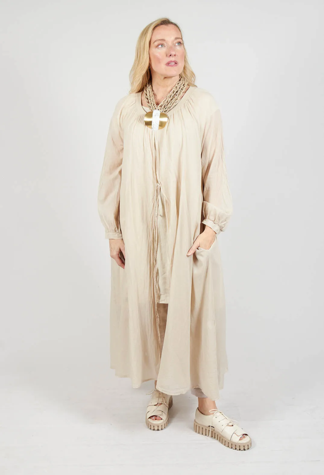 Sheer Tunic in Oatmeal