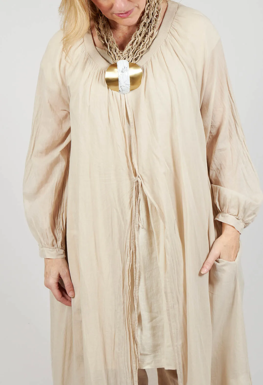 Sheer Tunic in Oatmeal