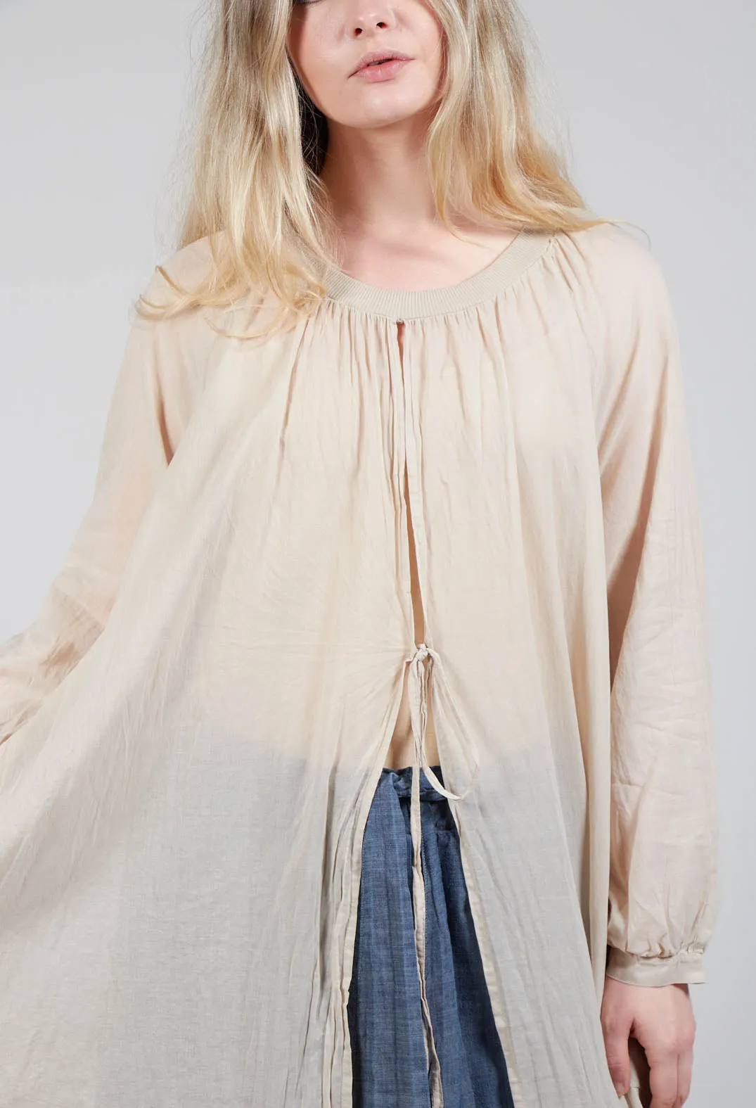 Sheer Tunic in Oatmeal