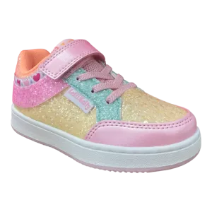 Sneakers  da bambina frangetta mix - pan di zucchero giallo/rosa Cod: LKAA8090