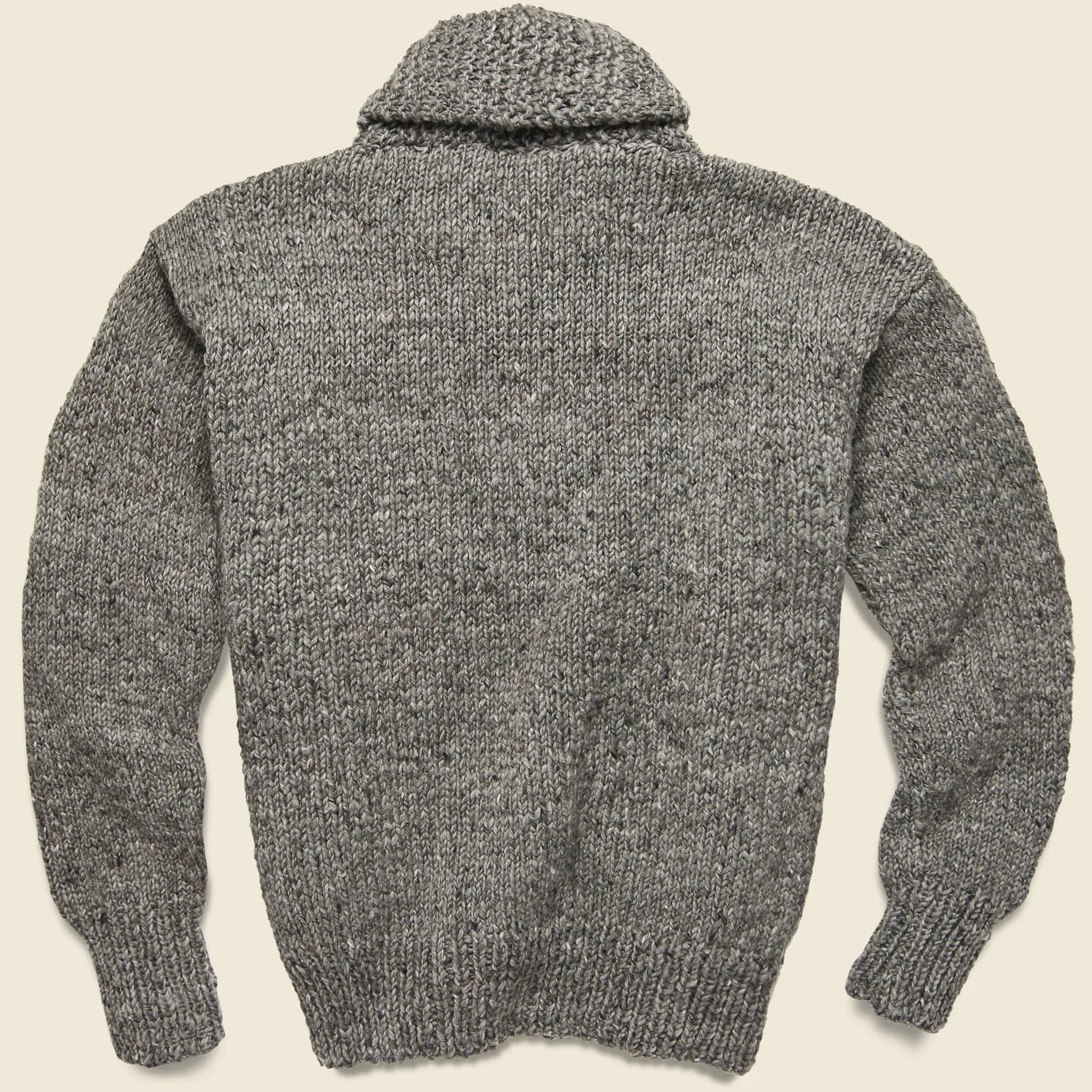 Square Zipper Cardigan - Grey