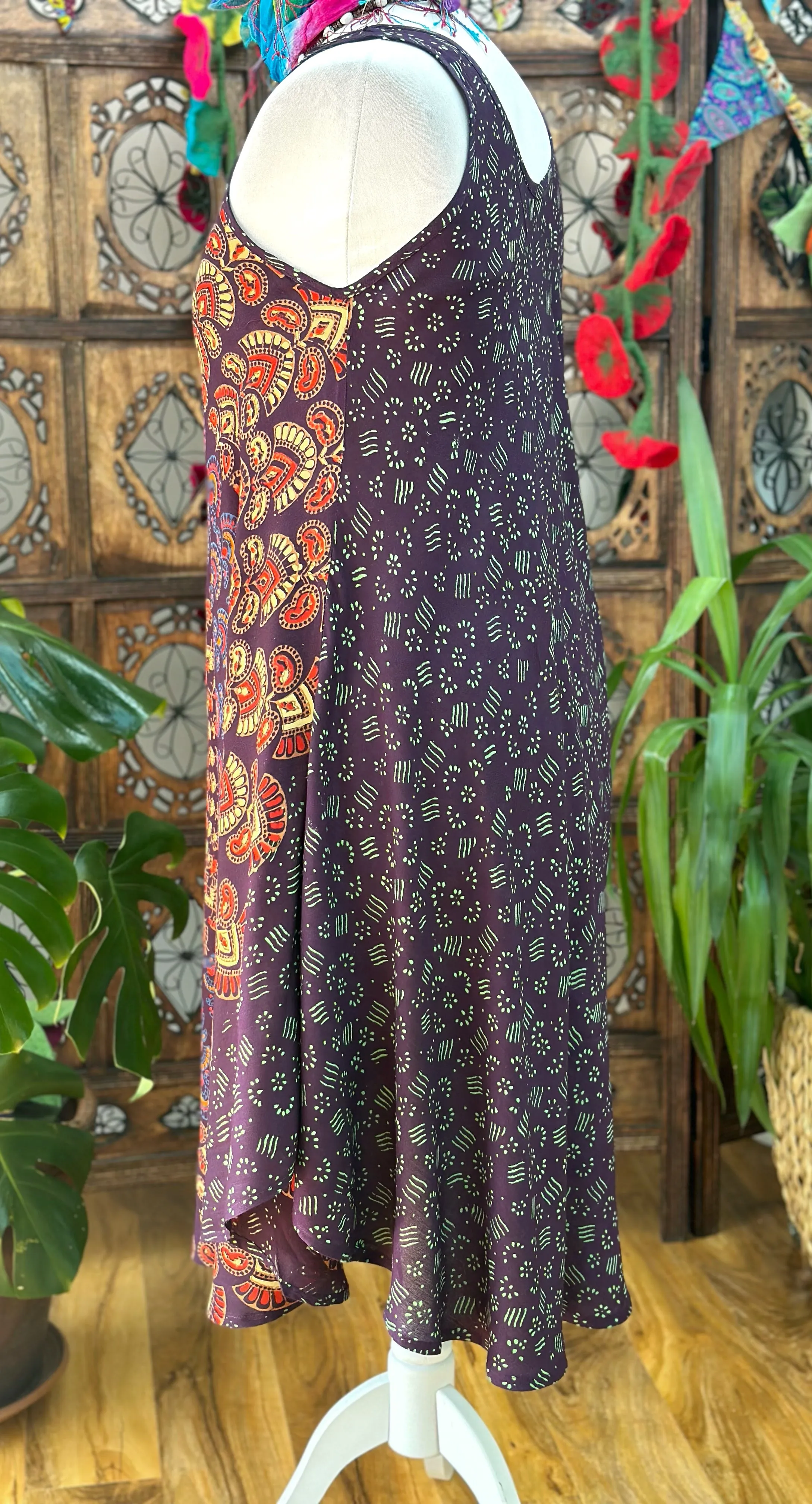 STARSHINE PLUM TUNIC / DRESS SIZE L / XL