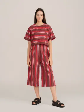 Striped Culottes in Rust