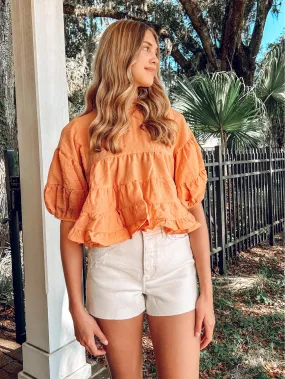 Sunshine Babydoll Top | Apricot