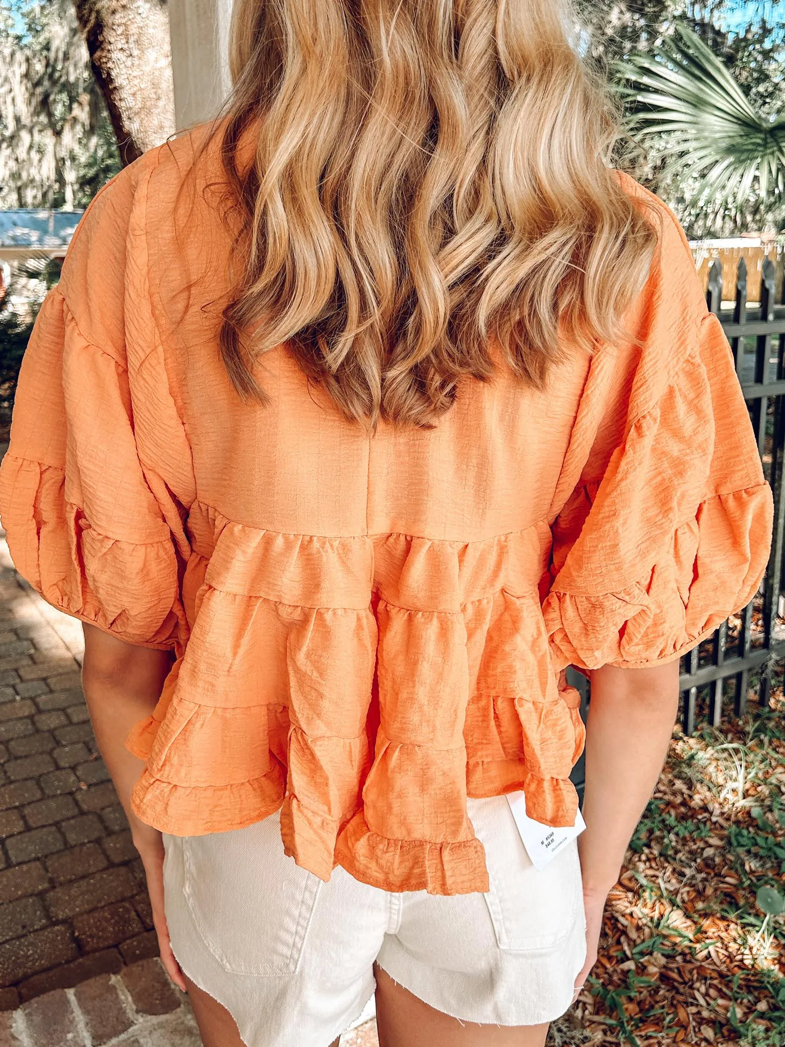 Sunshine Babydoll Top | Apricot