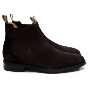 'Sutton' Dark Brown Suede Chelsea Boots UK 10 G