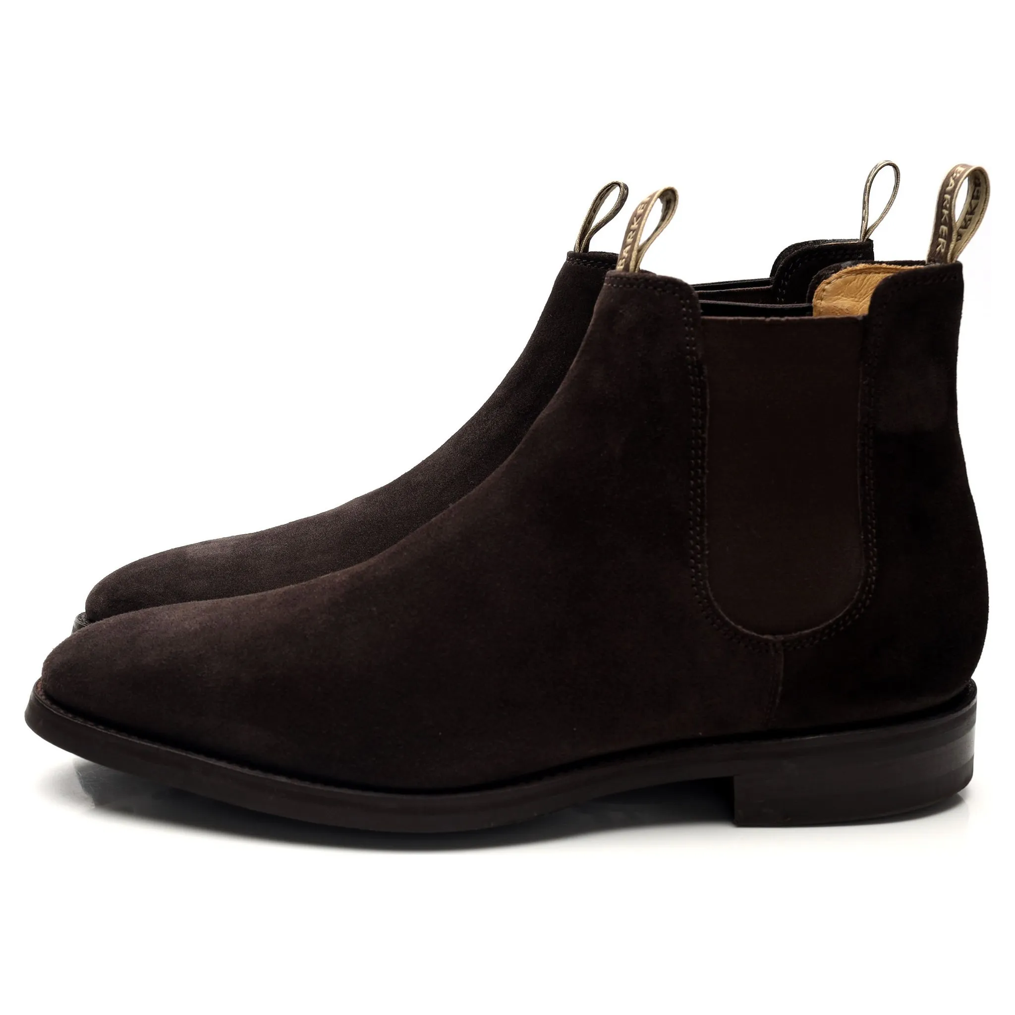 'Sutton' Dark Brown Suede Chelsea Boots UK 10 G