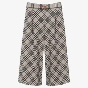 Teen Girls Grey Check Culottes