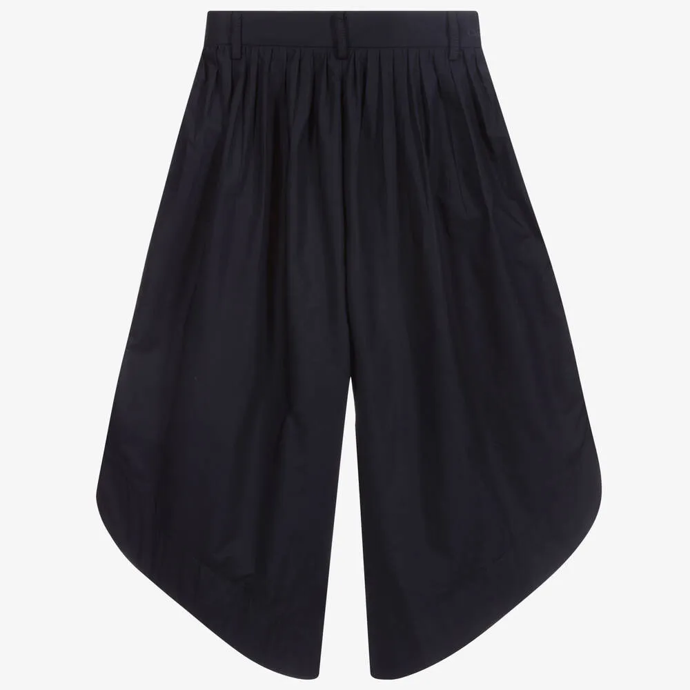 Teen Navy Blue Cotton Culottes