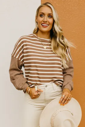 The Beckham Striped Mix Media Sweater