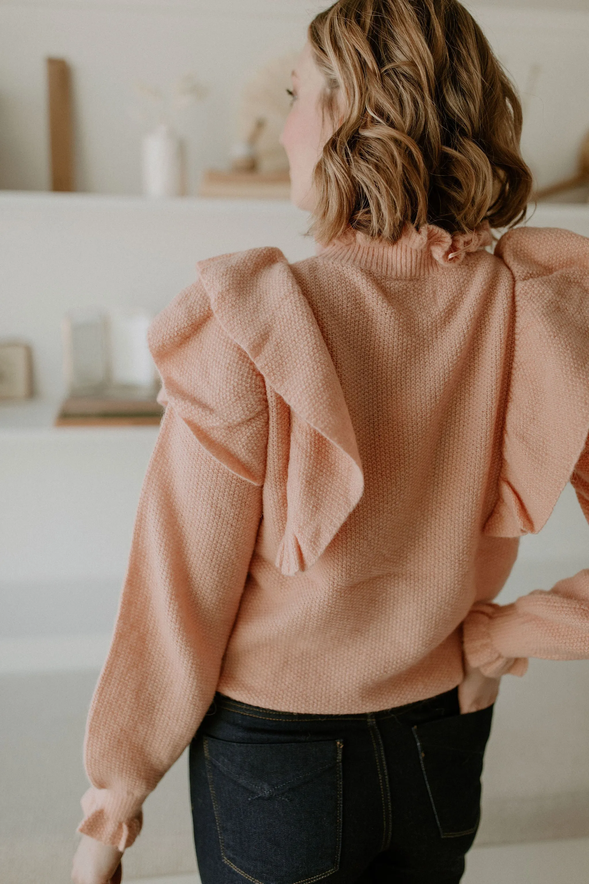 The Kamile Knit Sweater by Part Two - Blush