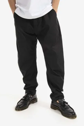 Tom Wood cotton trousers Purth Pant Rigato black color