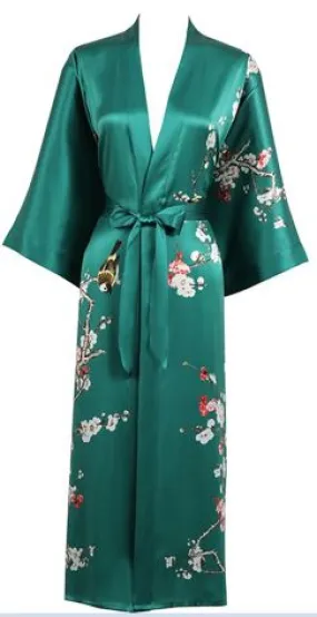 Traditional Silk Cherry Blossom Kimono (in stock, 3 day delivery)