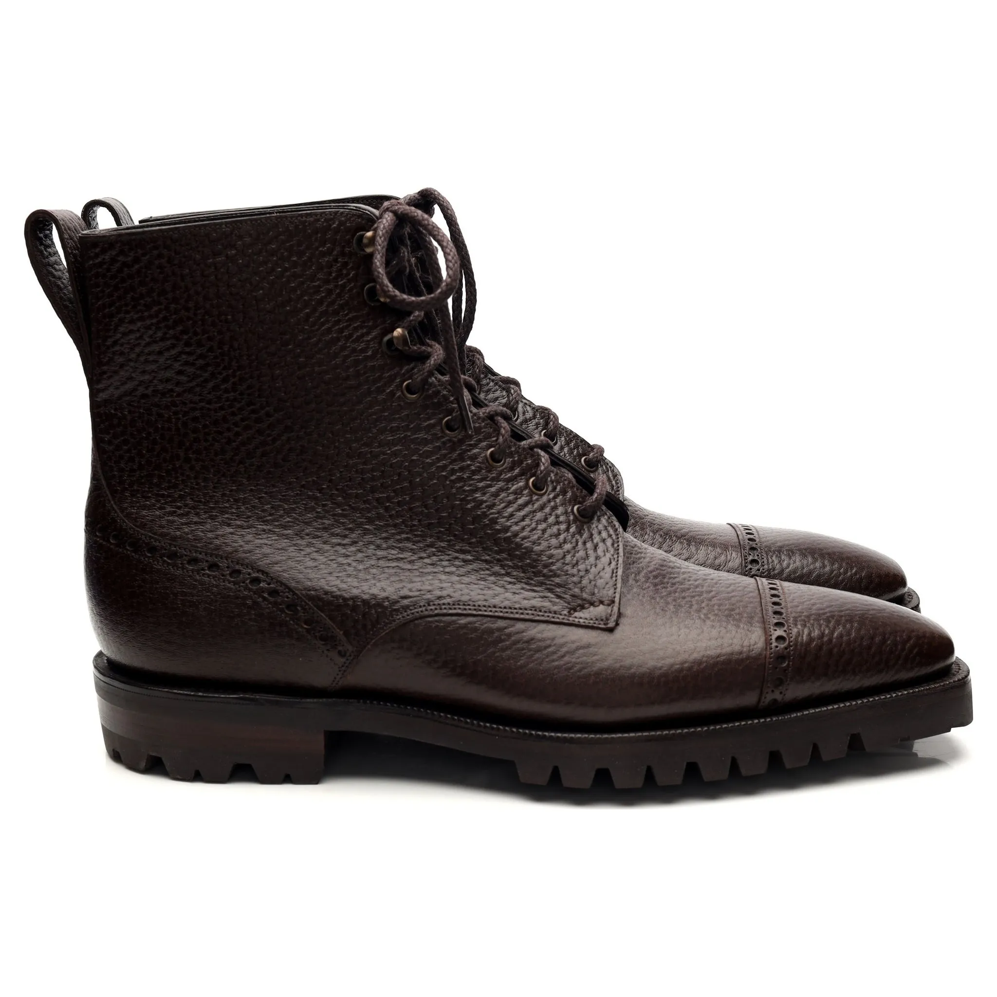 'Urban Commando' Dark Brown Leather Boots UK 9 E