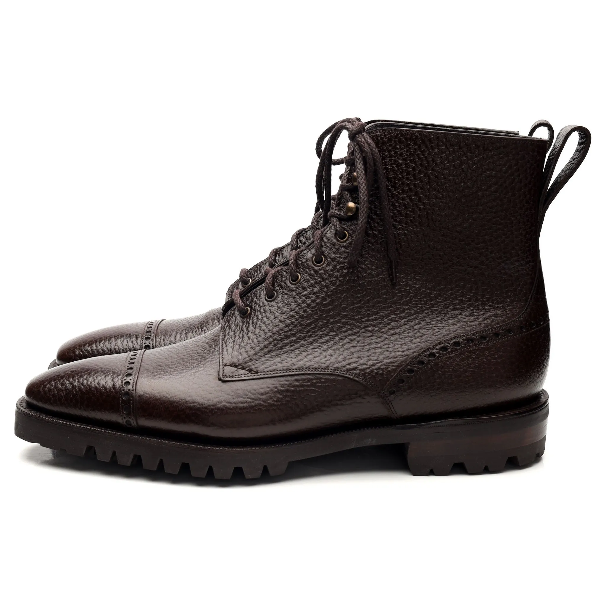 'Urban Commando' Dark Brown Leather Boots UK 9 E