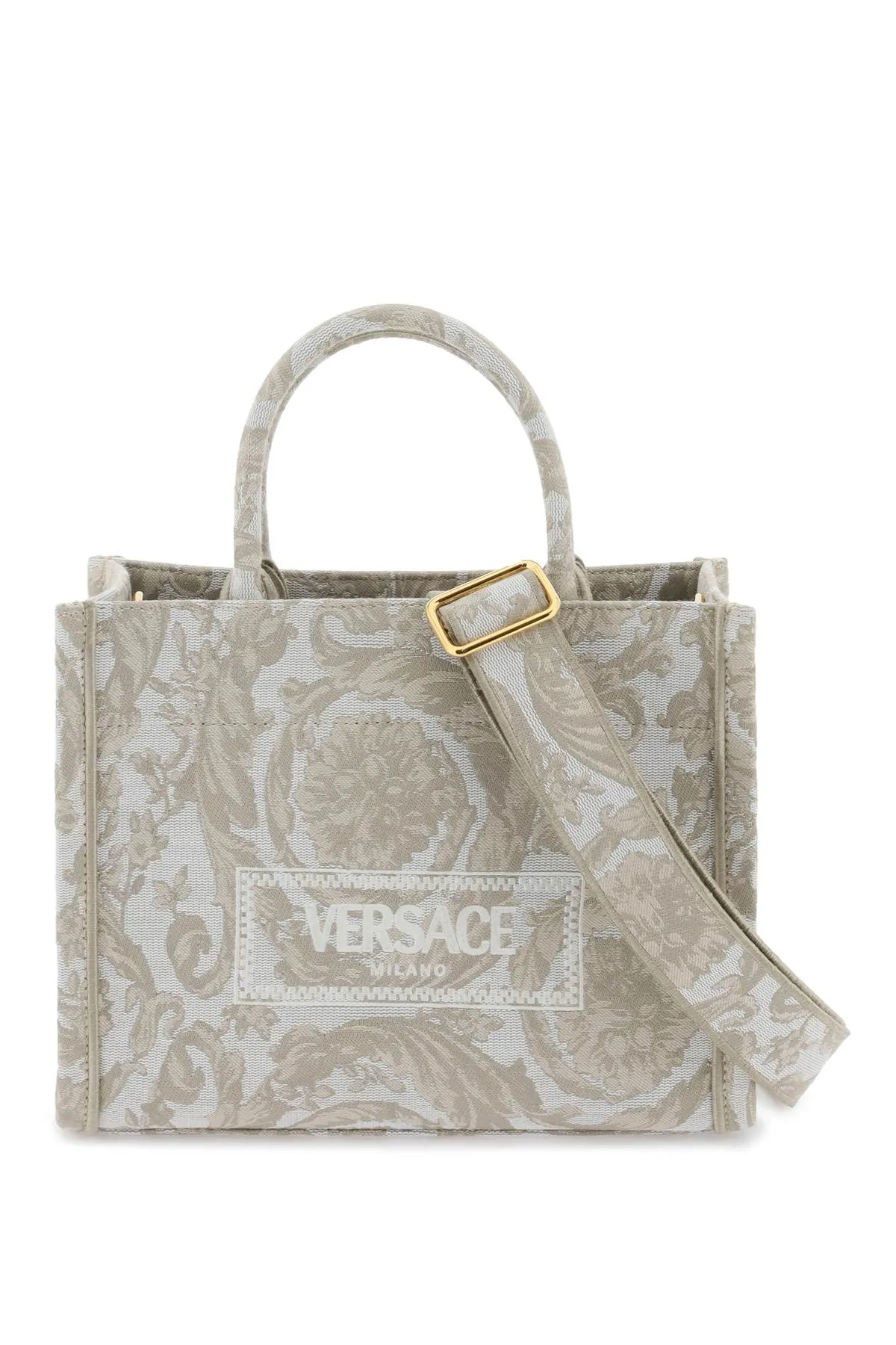 Versace Athena Barocco Small Tote Bag   Neutral