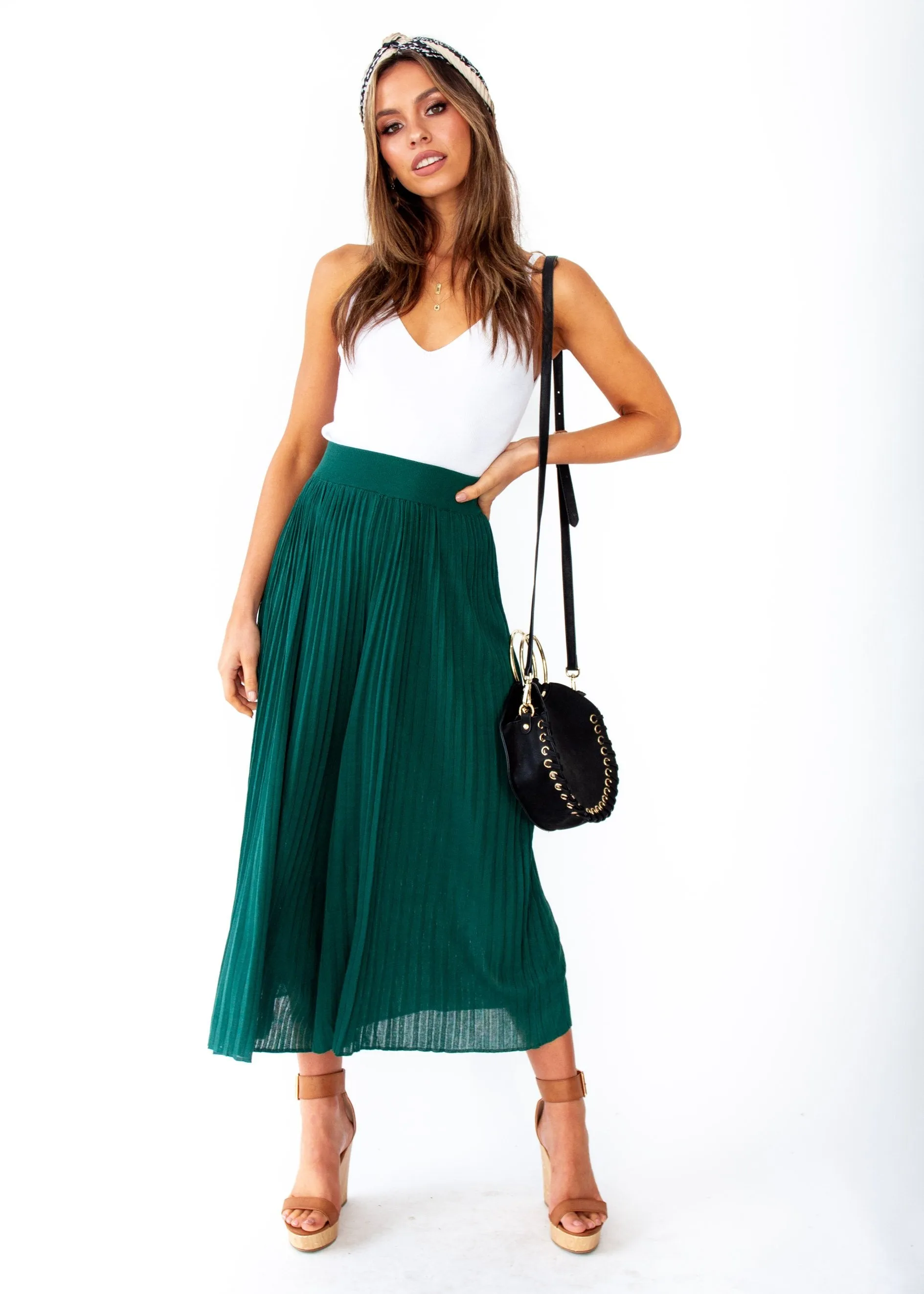 Wintercrest Knit Culottes - Emerald