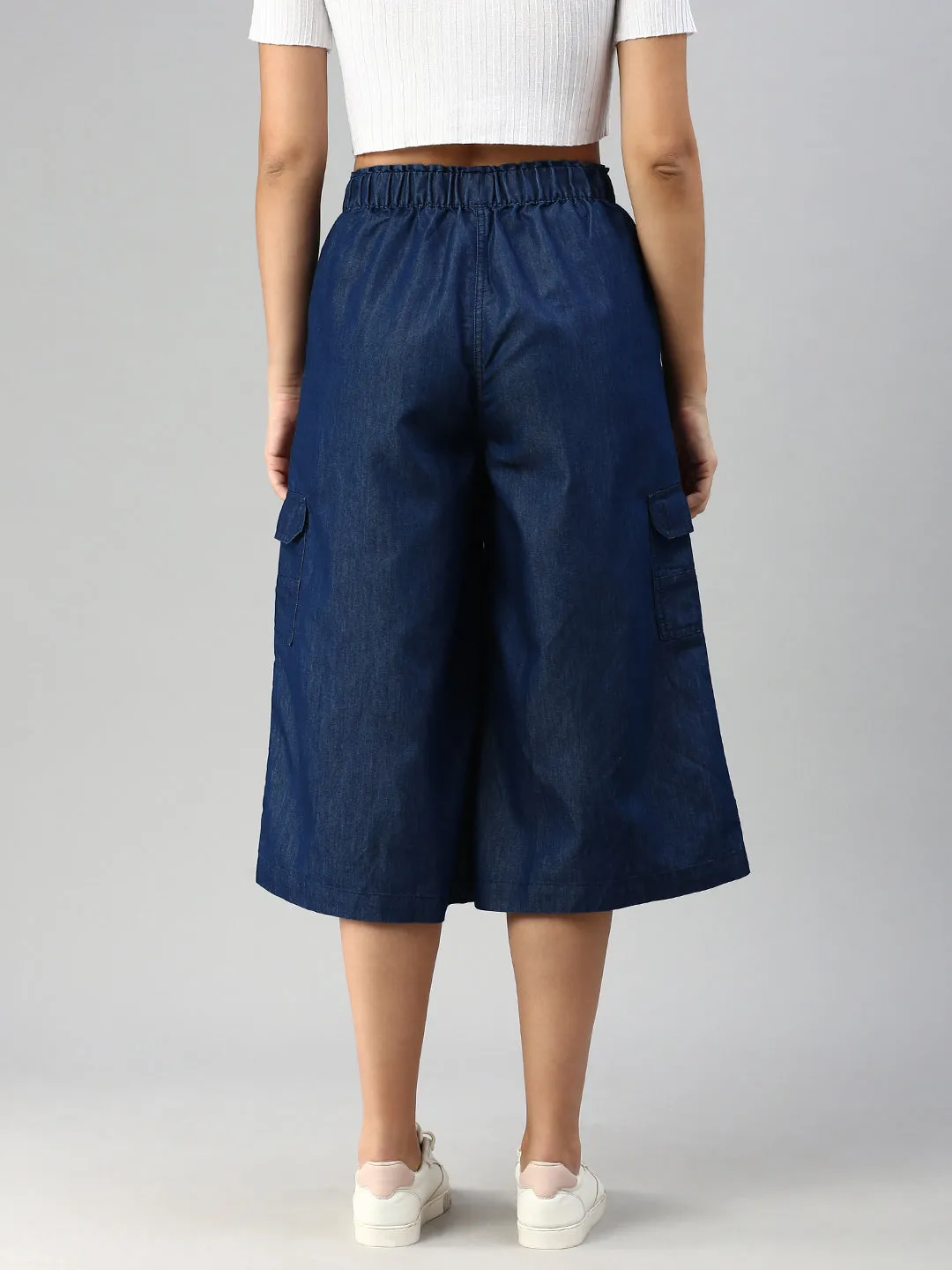 Women Culottes Dark Blue