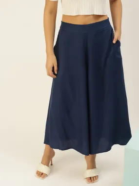 Women's Culottes Navy Blue