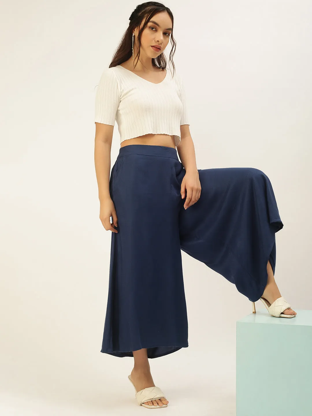 Women's Culottes Navy Blue