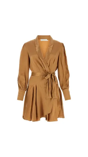 Wrap Minidress - Camel