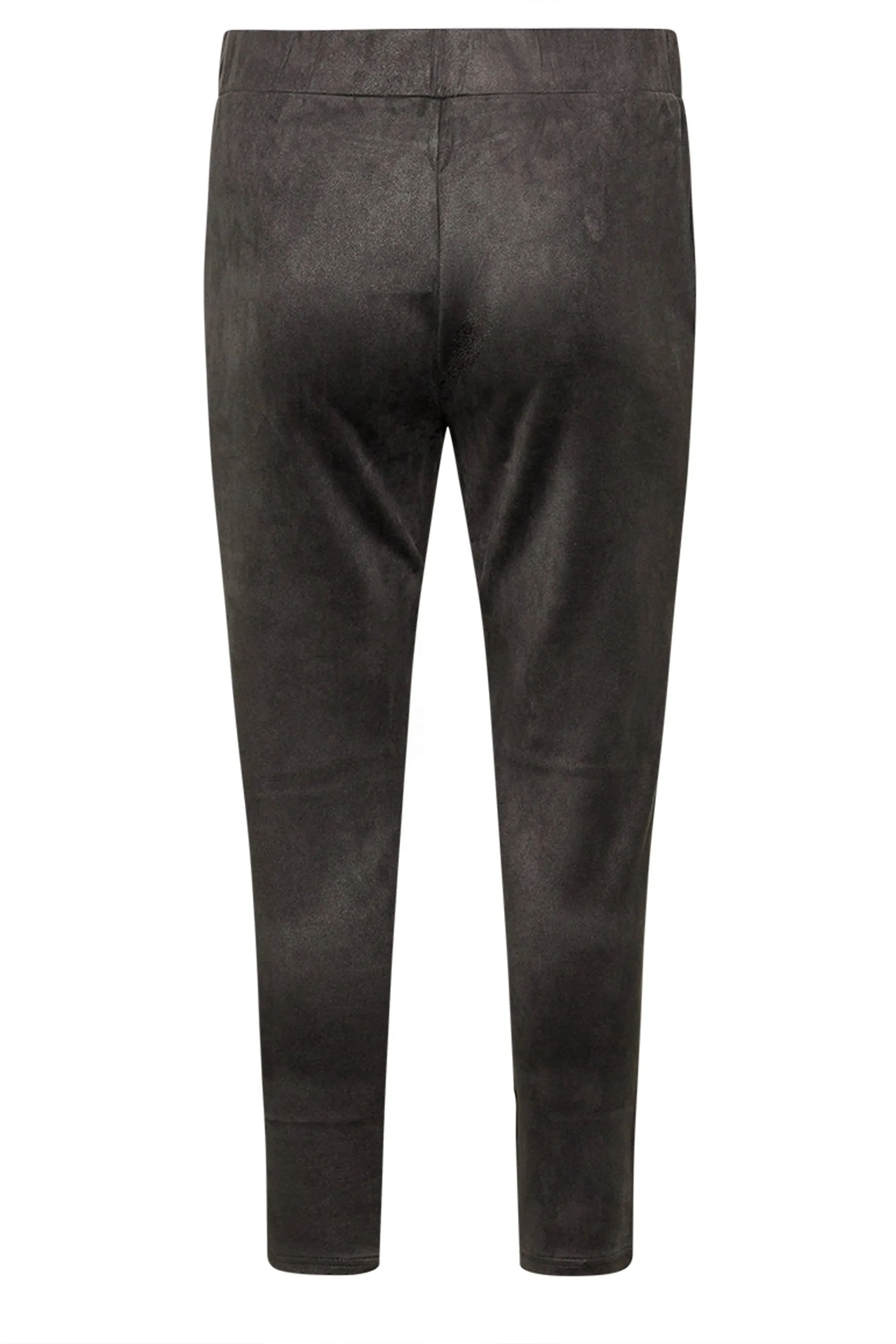 YOURS Curve Grey Stretch Soft Touch Faux Suede Joggers